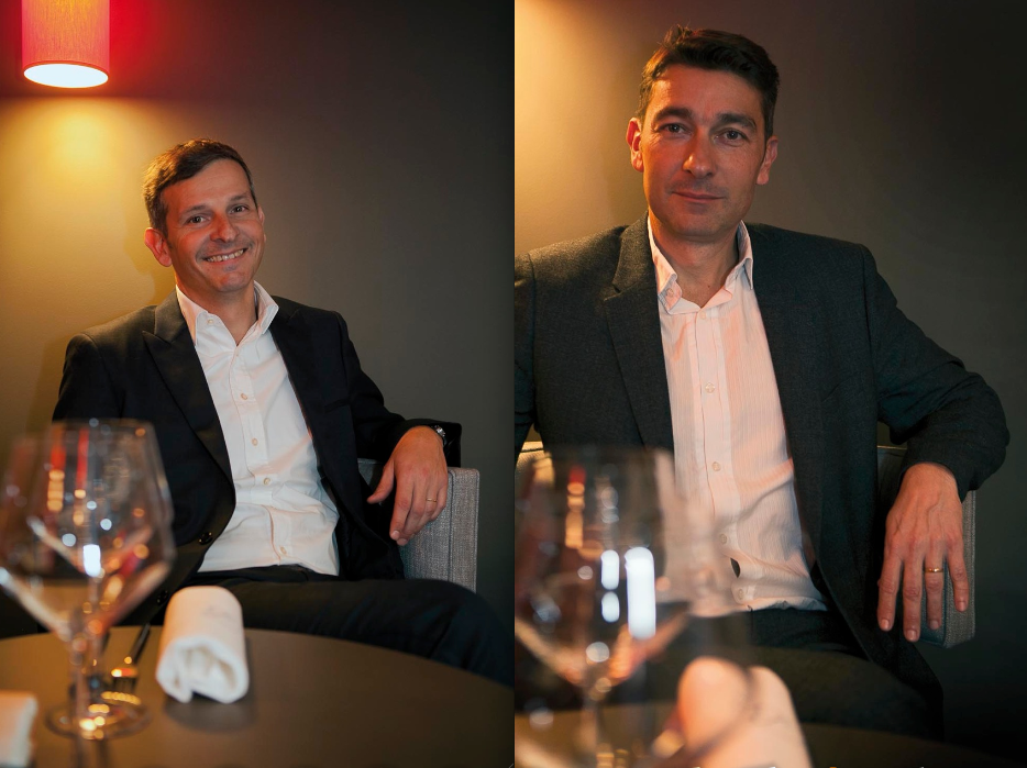 Hervé Kratiroff et Eric Versini, co-fondateurs du fonds d'investissement Solexia, propriétaire du Burgundy Lounge.