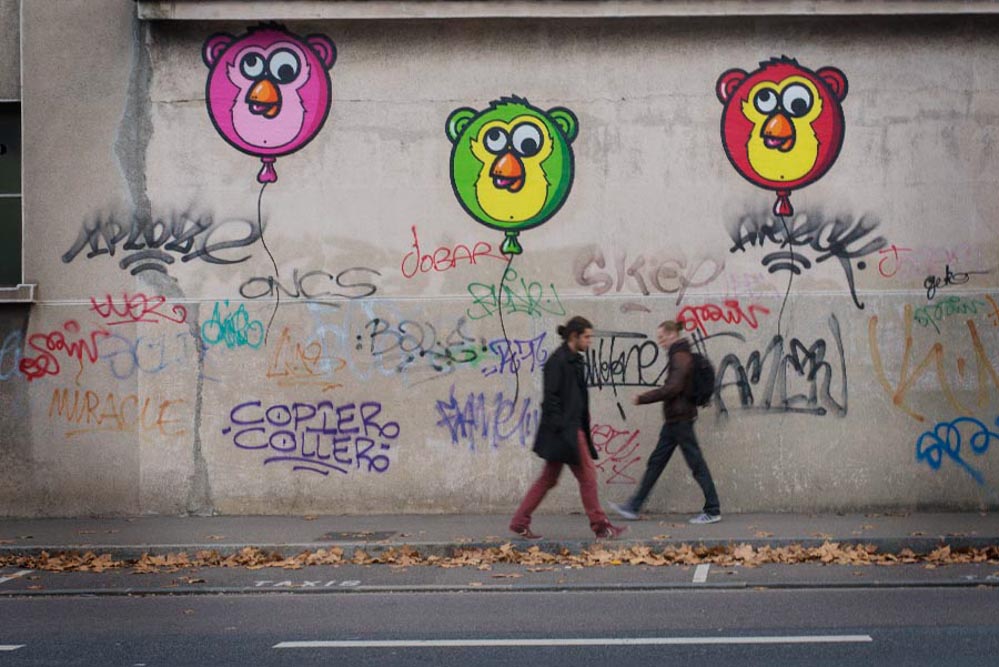 Birdy Kids street art © Camille Padilla