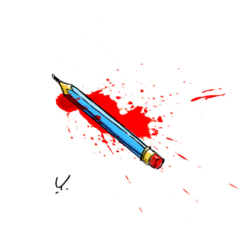 Hommage à Charlie Hebdo © Yan Le Pon