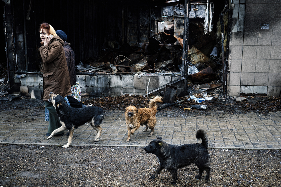 À Donetsk, ville contrôlée par les séparatistes pro-russes © AFP
