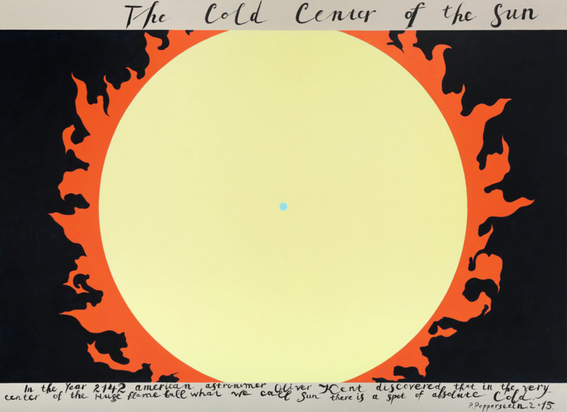 Pavel Pepperstein – The Cold Center of the Sun, 2015. Acrylique sur toile, 160x220 cm © P. Pepperstein / Courtesy Pavel Pepperstein & Kewenig, Berlin/Palma