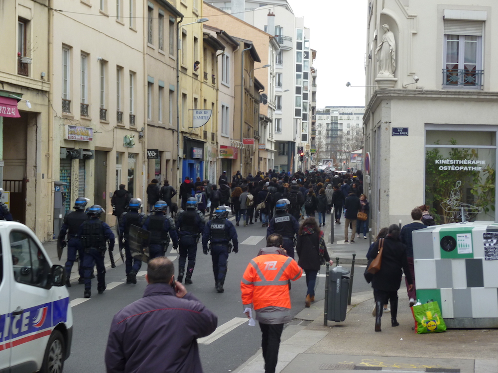 Les manifestants ont emprunté la grande rue de la Guillotière