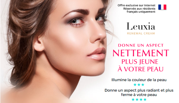 Capture d'écran du site de cosmétiques Leuxia