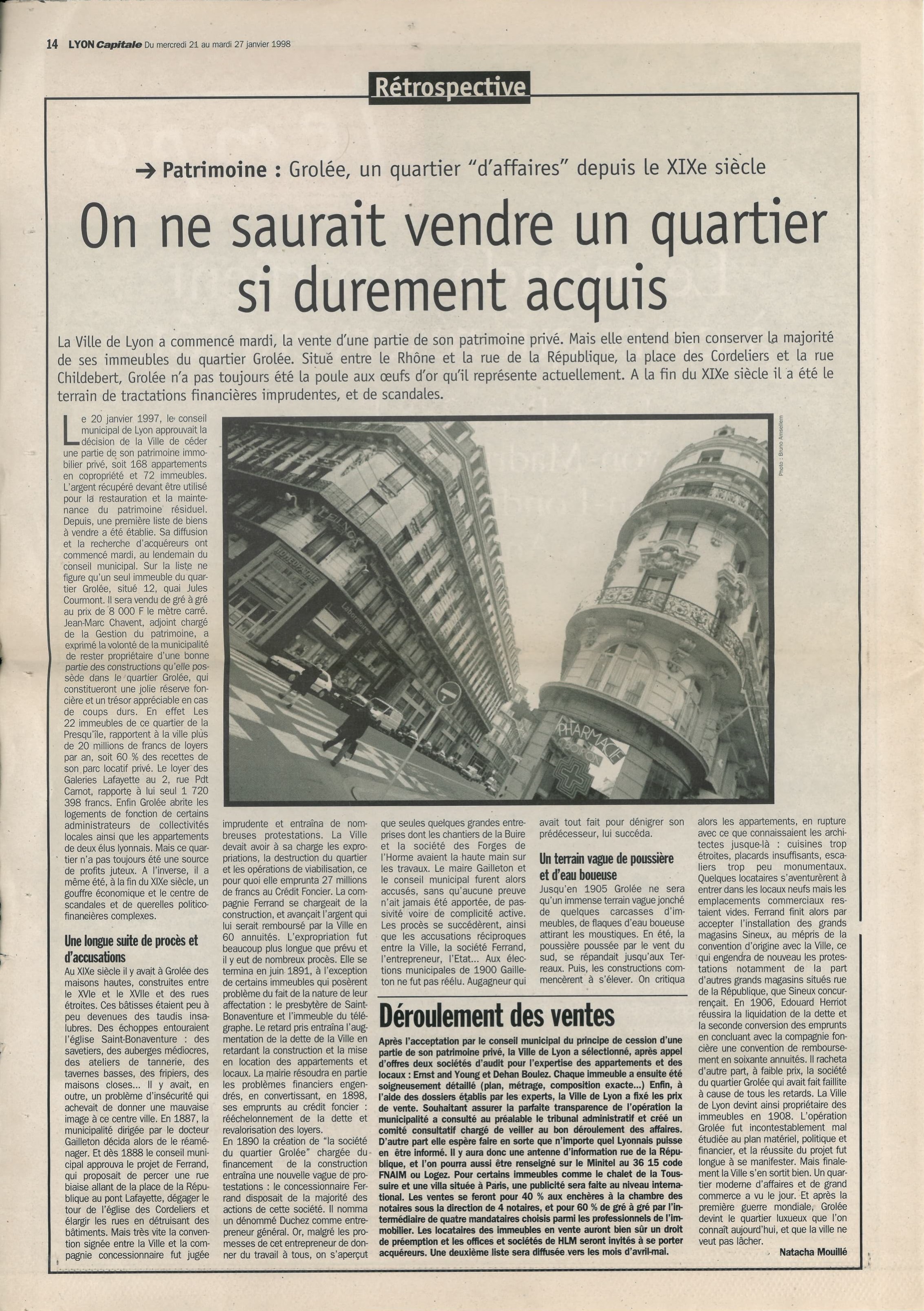 Lyon Capitale n°155, 21 janvier 1998, p. 9 © Lyon Capitale