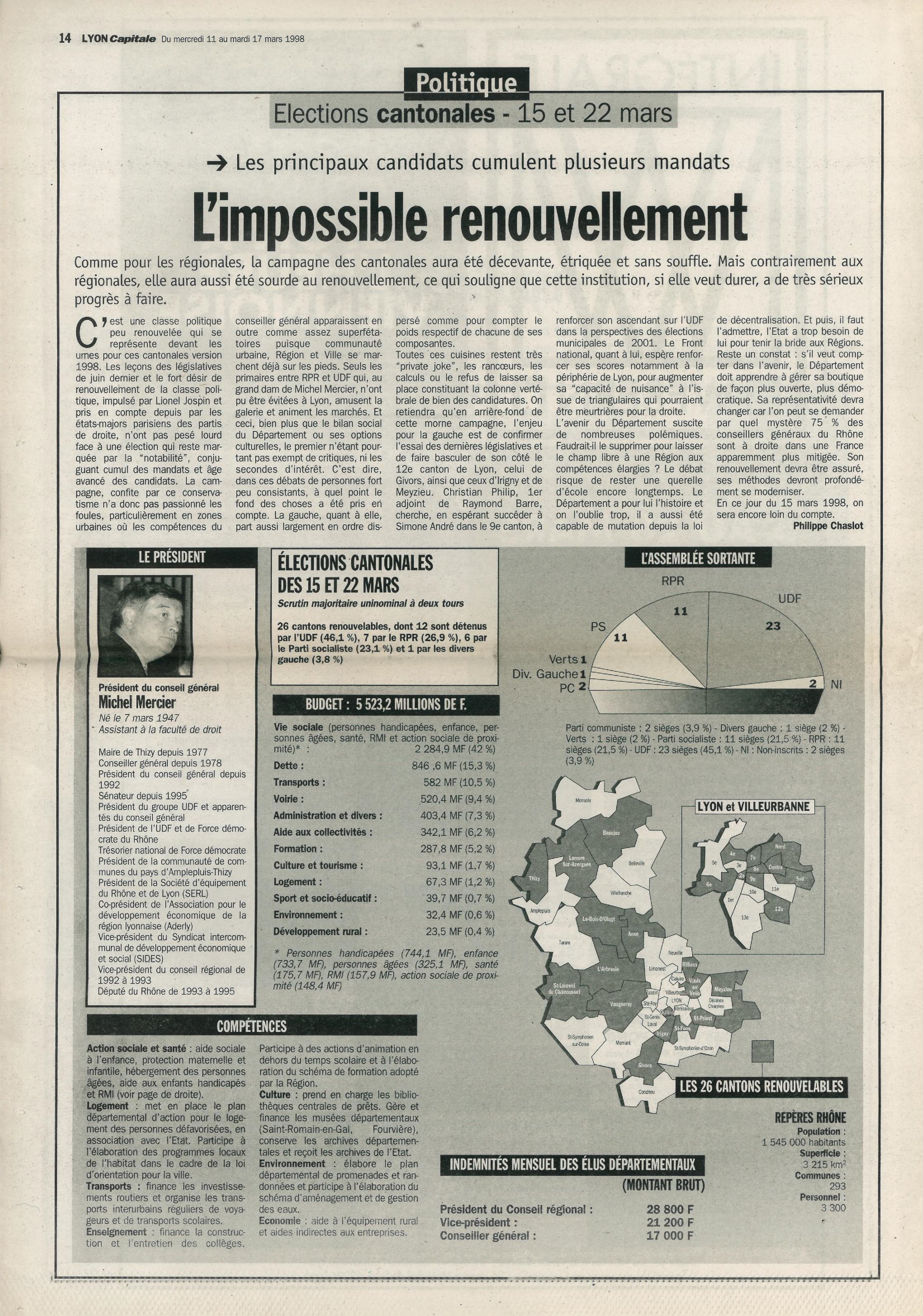 Lyon Capitale n°162, 11 mars 1998, p. 14 © Lyon Capitale