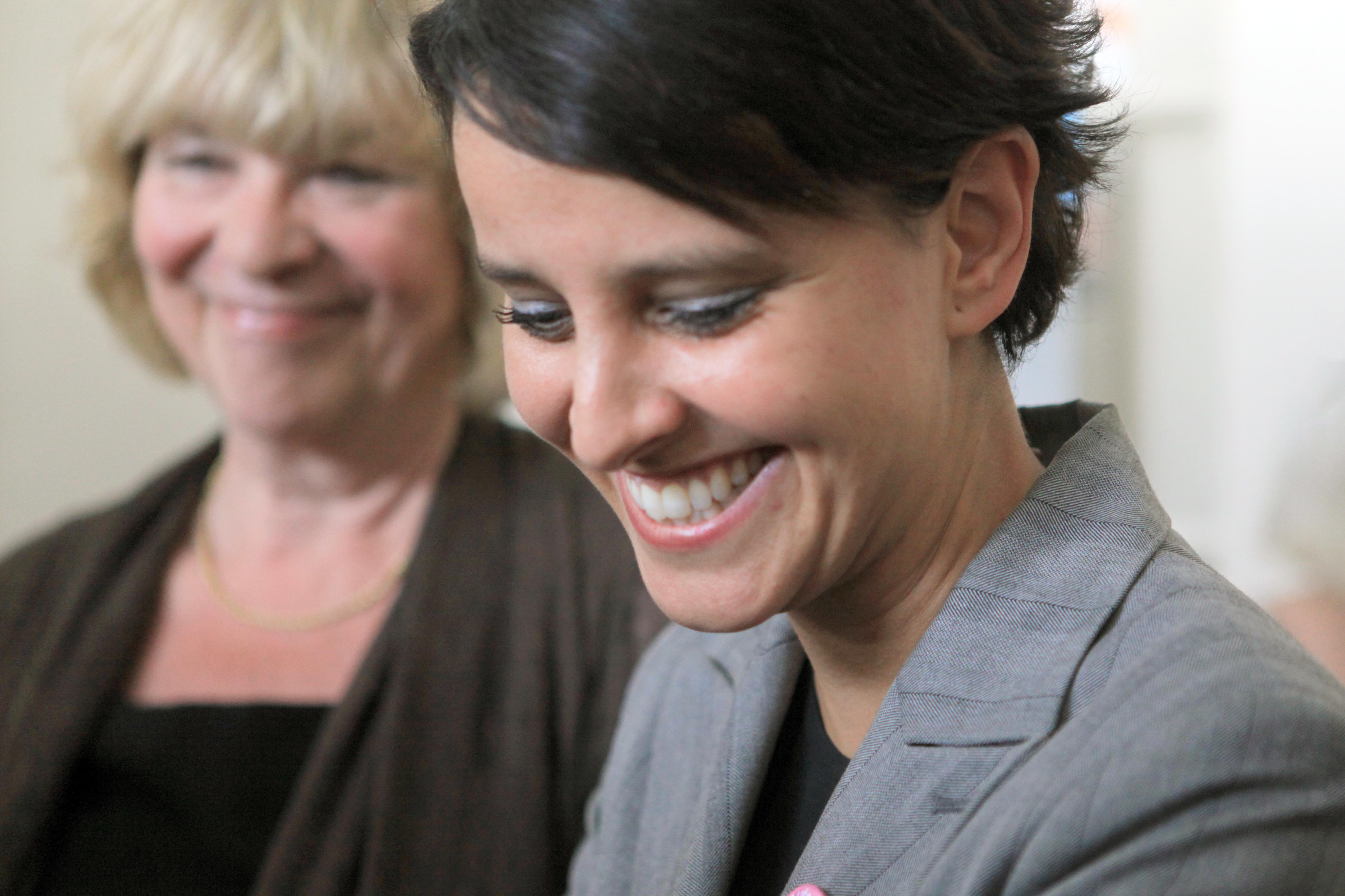 Pascale Crozon avec Najat Vallaud-Belkacem le 2 juillet à Lyon