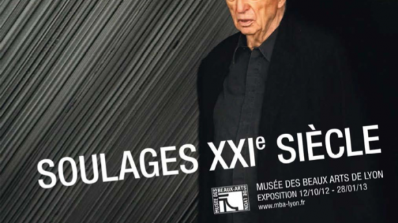 Affiche de l'exposition Pierre Soulages au MBA de Lyon