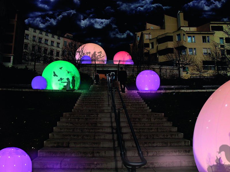Les Nids, de Lucion Média, Fête des lumières 2012 Les Nids, de Lucion Média, Fête des lumières 2012