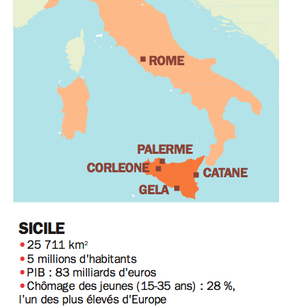 Sicile carte chiffres