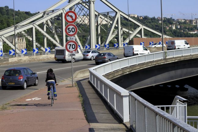 Pont Mulatière vélo