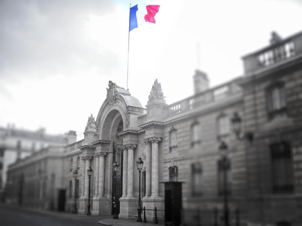 Entrée du palais de l'Elysée