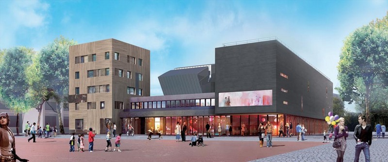 Le nouveau planétarium de Vaulx-en-Velin, dessin d'architectes Le nouveau planétarium de Vaulx-en-Velin, dessin d'architectes