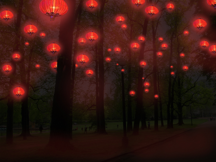 Fête des lumières 2013, projet chinois au parc de la Tête-d’Or © Ville de Lyon