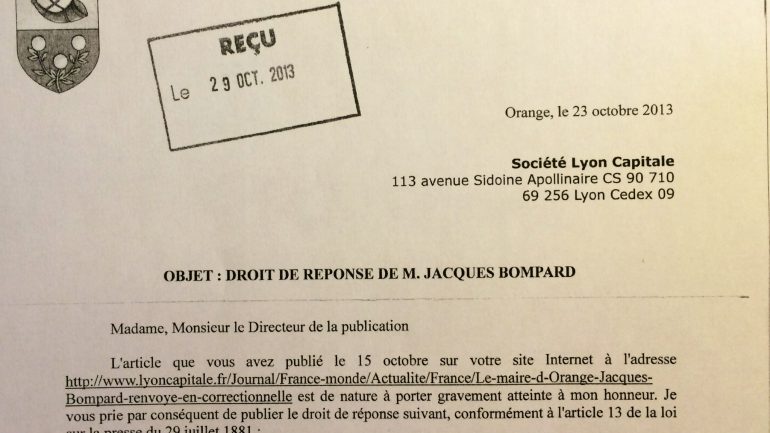 Courrier Mairie Orange