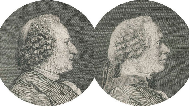 Denis Diderot et Jean Le Rond d’Alembert, 1752 (impressions d’après gravures).