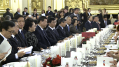 Président chinois à l'Hôtel de ville