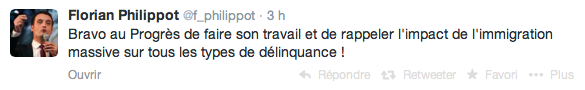 Tweet de Florian Philippot