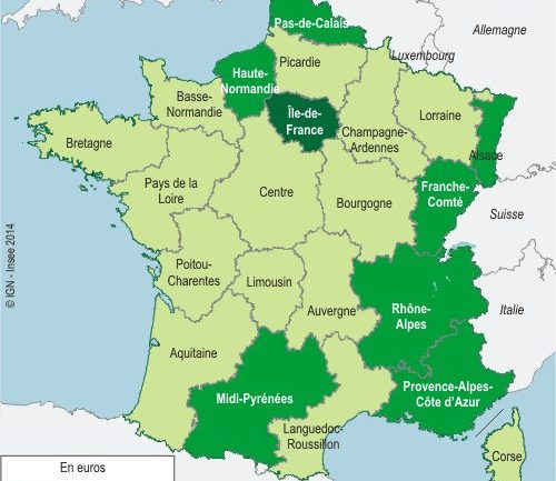 Carte France Salaires