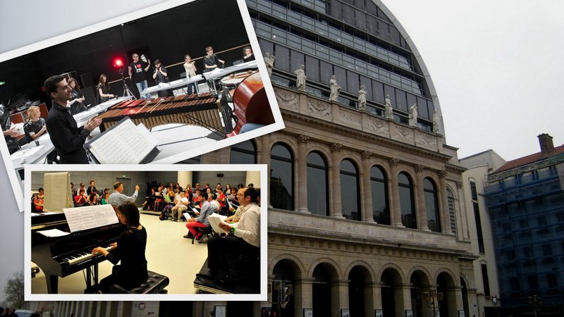 En vignette, photos de précédentes portes ouvertes à l'opéra de Lyon