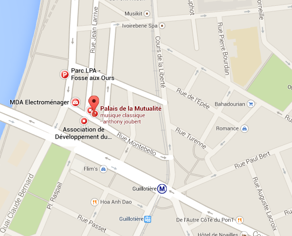 Carte Palais de la Mutualité, Salle Edouard Herriot, salle municipale () Carte Palais de la Mutualité, Salle Edouard Herriot, salle municipale ()