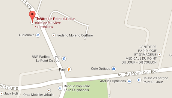 Carte Théâtre Le Point-du-Jour () Carte Théâtre Le Point-du-Jour ()