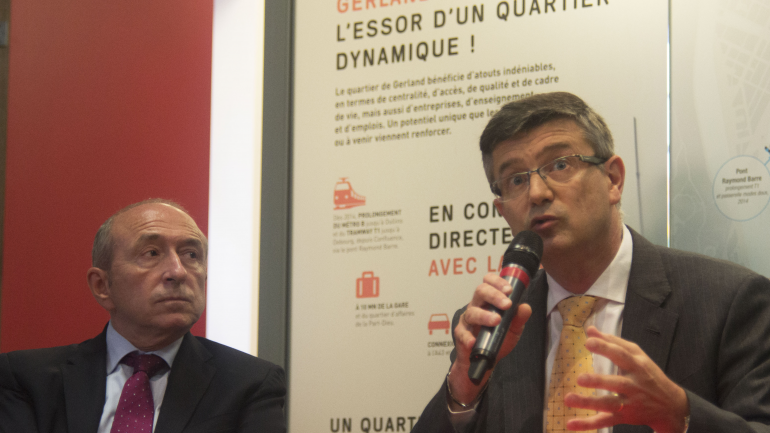 Gérard Collomb et Eric Lambert - Biodistrict Lyon-Gerland