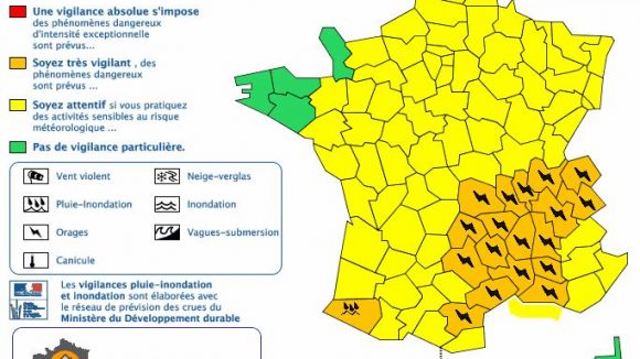 alerte orange orages météo