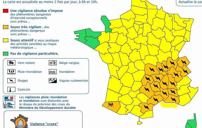 alerte orange orages météo