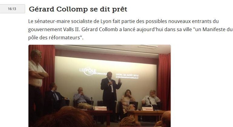 Gérard Collomb a été appelé "Collomp" par erreur