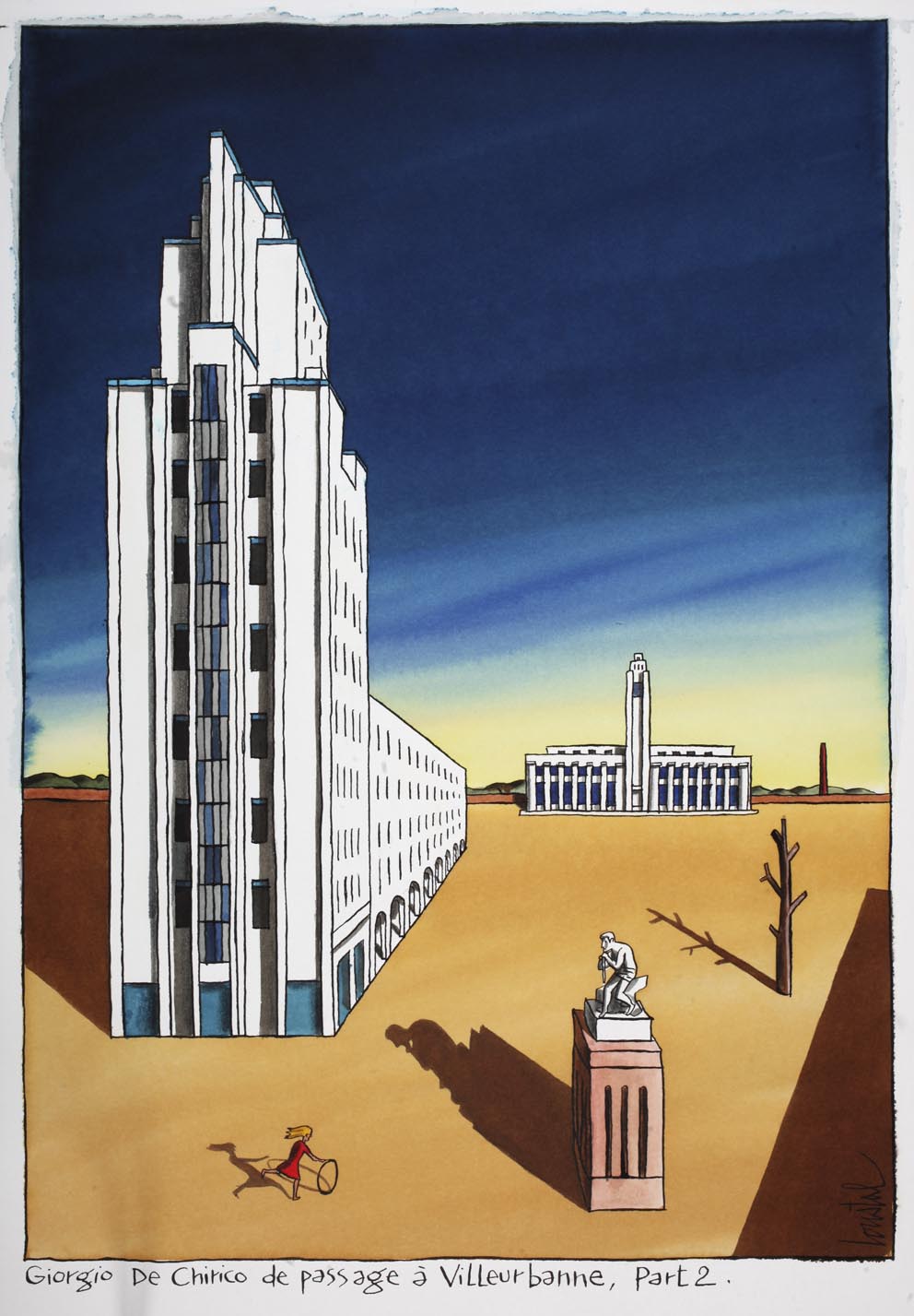 Jacques de Loustal, Giorgio de Chirico de passage à Villeurbanne part. 2