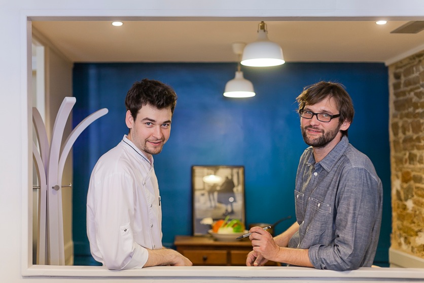 Viytautas Jankunas, le chef, à gauche et Félix Gagnaire. Tim Douet Viytautas Jankunas, le chef, à gauche et Félix Gagnaire. Tim Douet