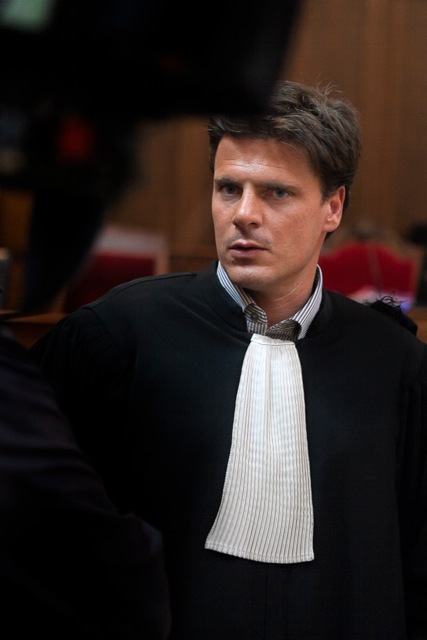 LYON (France) - David Metaxas, avocat de Idress Mekhileff lors du procès du braquage de Global Cash à la cour d'assises du Rhône. Mardi 15 septembre 2014.