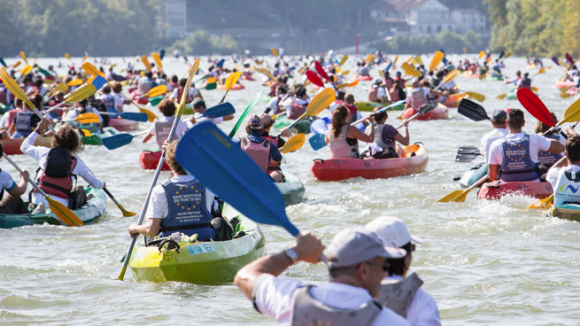 édition 2013 de la traversée de Lyon à la rame