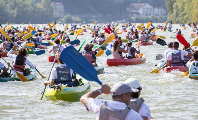 édition 2013 de la traversée de Lyon à la rame