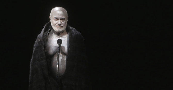 Jean-Marc Avocat dans “Mon traître”, mise en scène d’Emmanuel Meirieu © Mario del Curto