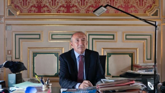 Gérard Collomb rentrée 2014 bureau mairie