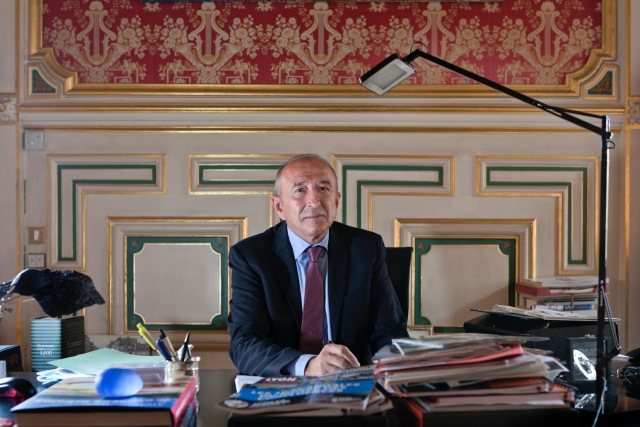 Gérard Collomb rentrée 2014 bureau mairie