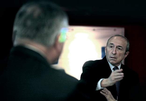 Gérard Collomb et Michel Mercier (de dos)