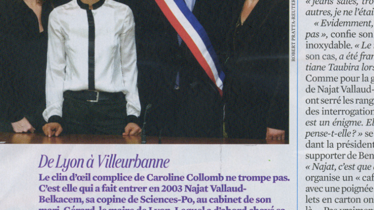 Gérard Collomb entouré de NVB et Heidi Giovacchini (et non Caroline Collomb)