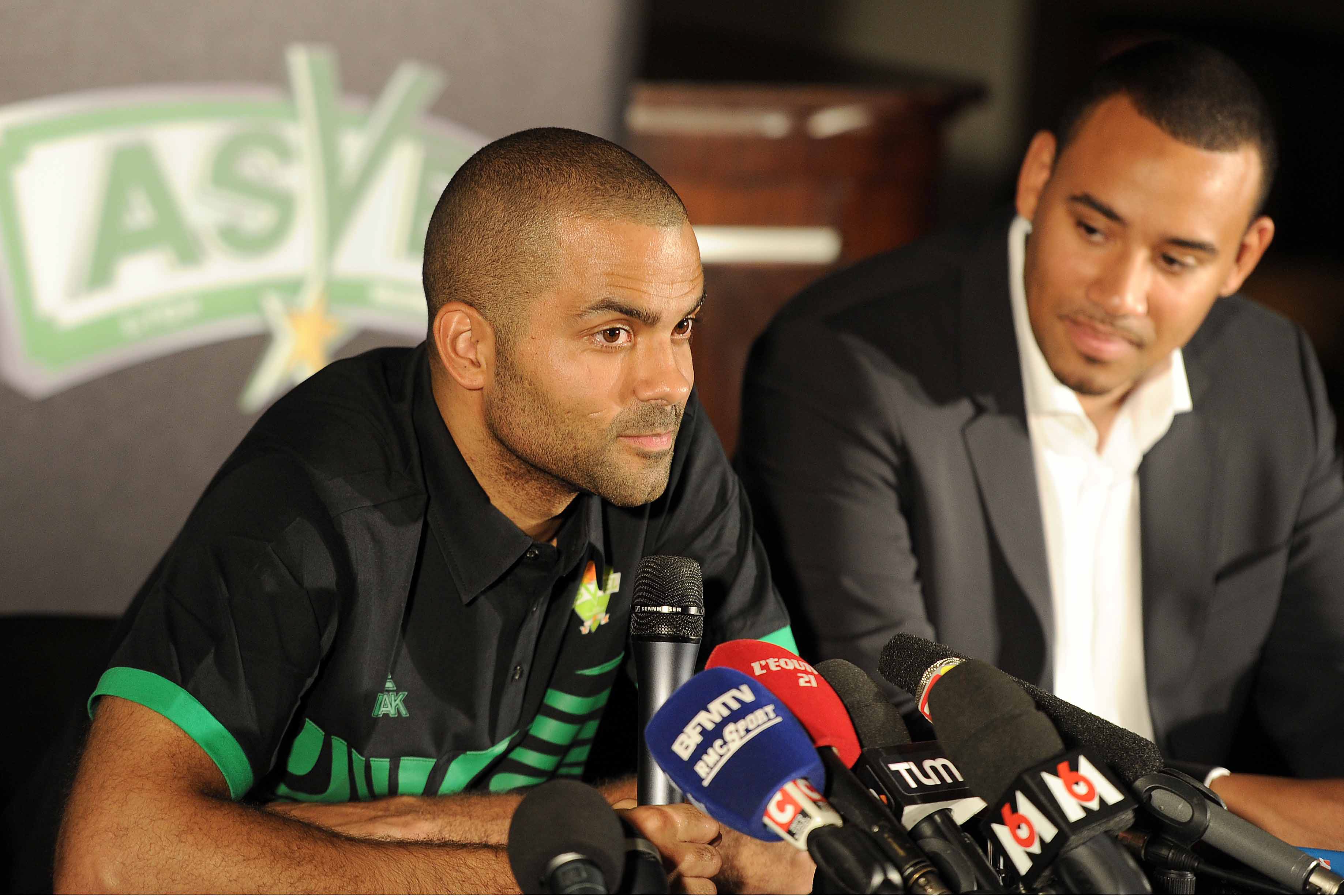 ASVEL le président du club Tony Parker et Gaëtan Muller ()