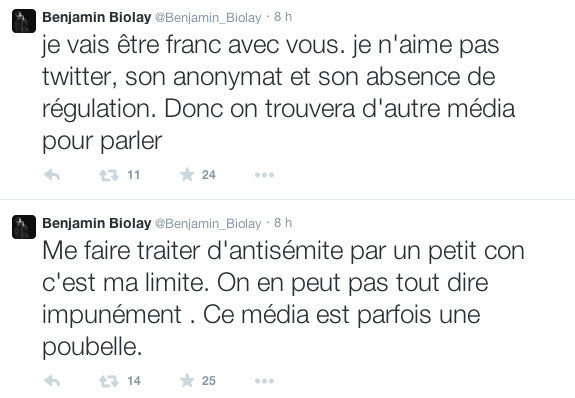twitter de Benjamin Biolay () twitter de Benjamin Biolay ()