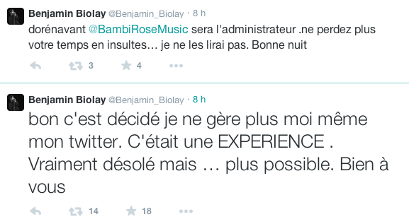 twitter de Benjamin Biolay () twitter de Benjamin Biolay ()