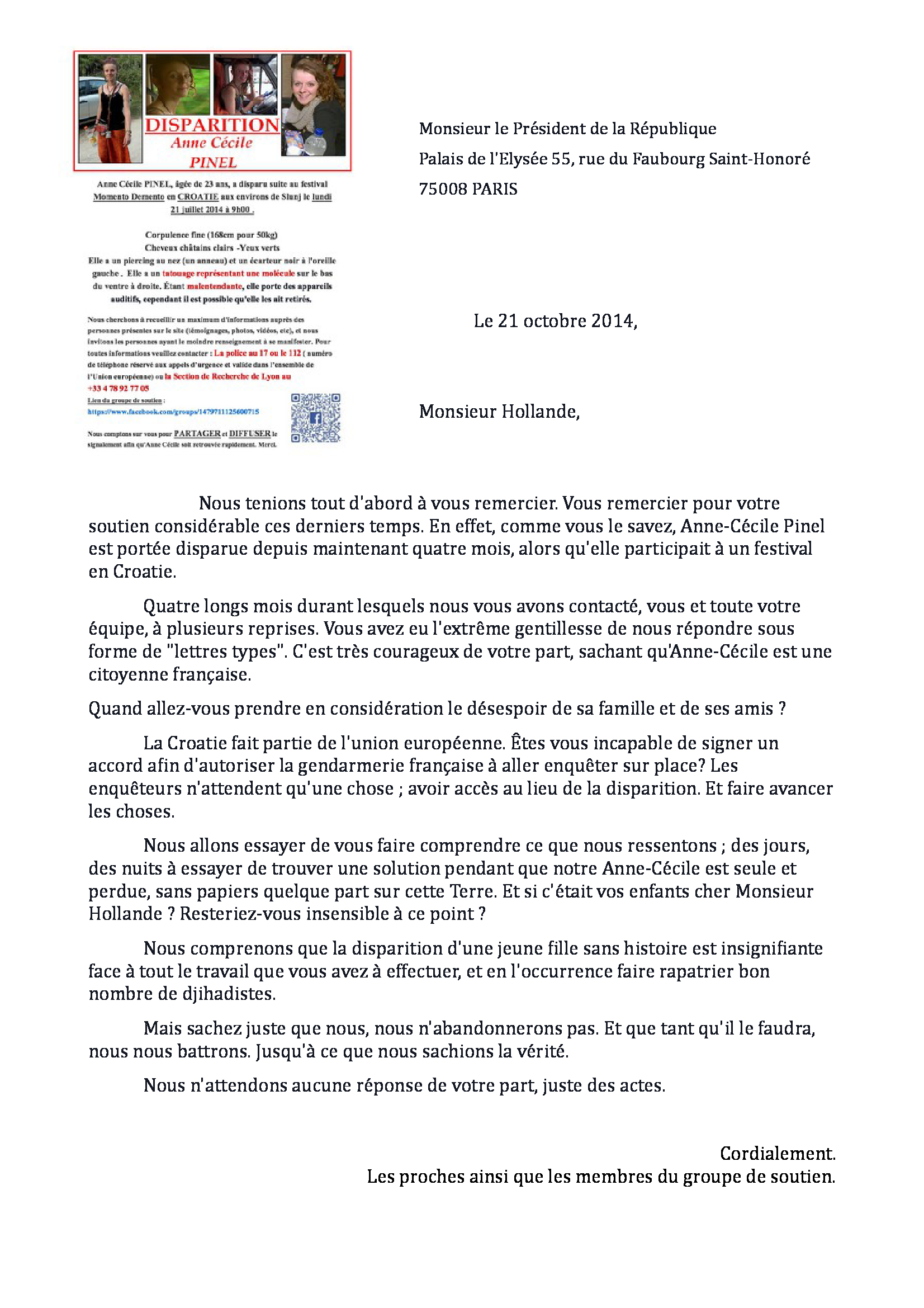 Lettre pour le président () Lettre pour le président ()