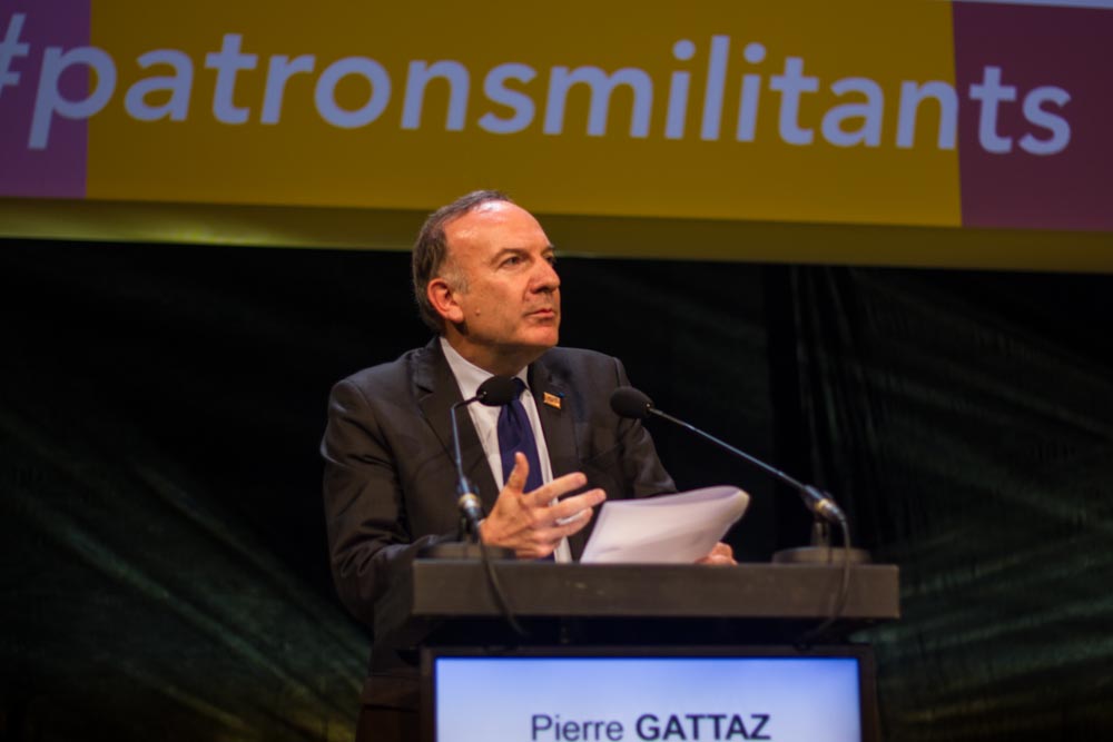 Pierre Gattaz à la Cité internationale à Lyon, le 3 décembre 2014 © Jan-Loup Bernard