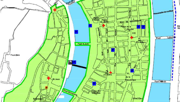 zones fermées à la circulation pour la Fête des lumières