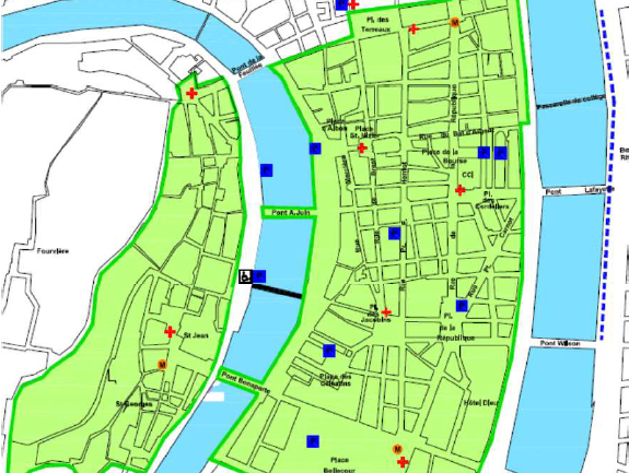 zones fermées à la circulation pour la Fête des lumières