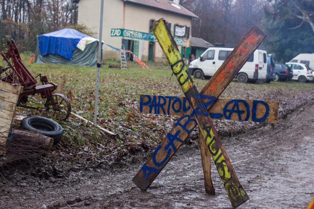 Maison forestière de la Marquise, ZAD de Roybon (Isère), le 4 décembre 2014 © Janloup Bernard