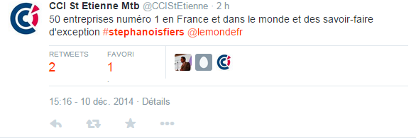 Tweet CCI Saint-Etienne Le Monde () Tweet CCI Saint-Etienne Le Monde ()