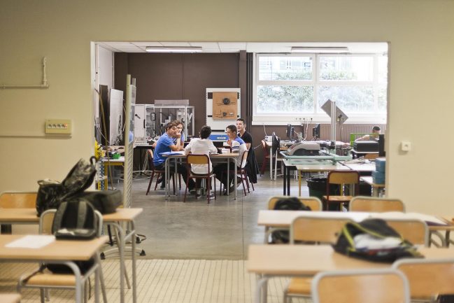 Une classe de collège