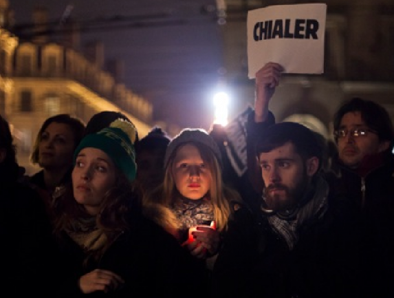 hommage aux victimes de l'attentat de Charlie hebdo